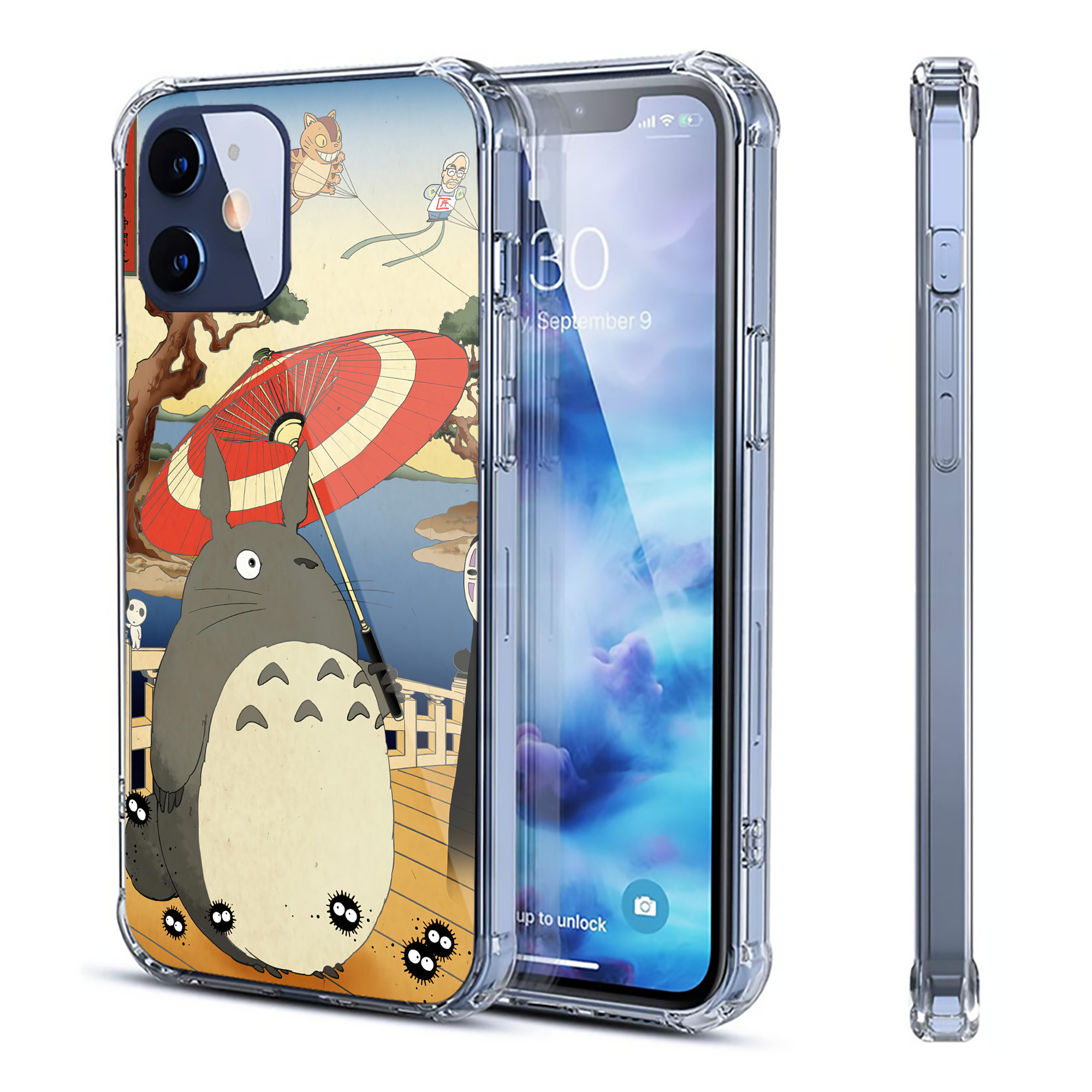 （画像用） となりのトトロ 草壁メイ 草壁サツキ My Neighbor Totoro Satsuki Kusakabe Mei Kusakabe 【iPhone 12シリーズ対応】透明スマホケース（クリアソフトケース）